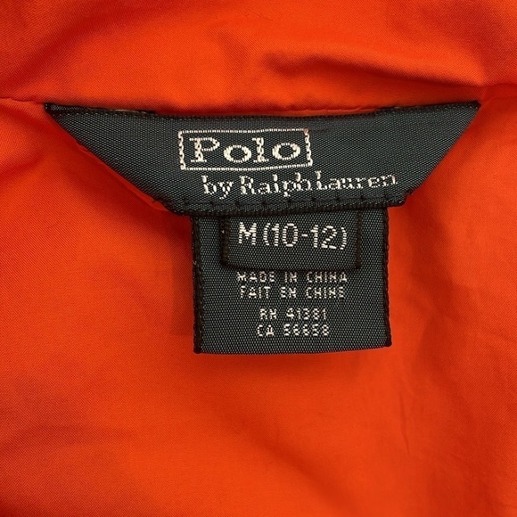 Polo Ralph Lauren Boys Orange Quilted Lightweight Jacket Size Medium 10-12 - Picture 3 of 6